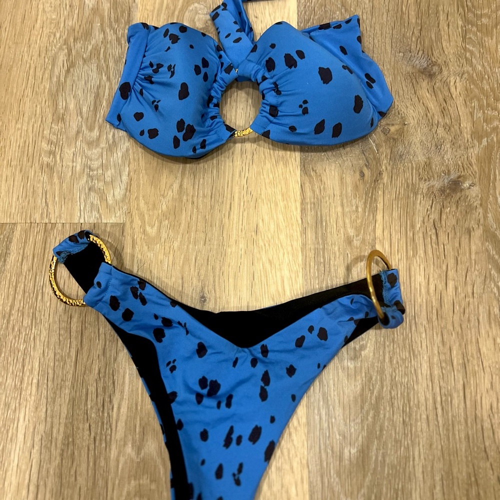 Poema Swim Miley Top & Rio Bottom Set in Blue Royale